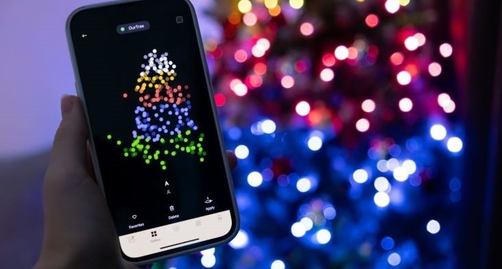 Vánoční řetěz GoSmart LED – hrajte si se světlem pomocí telefonu i hudby