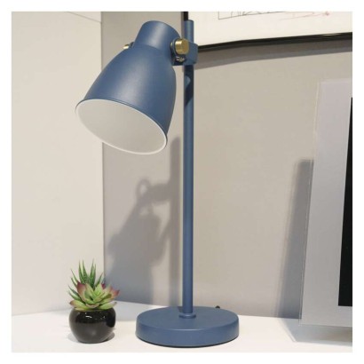 Stolní lampa JULIAN na žárovku E27, modrá