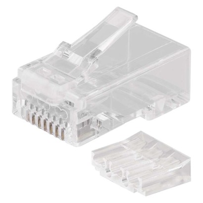 Levně EMOS Konektor RJ45 pro UTP kabel (drát), bílý, 20 ks