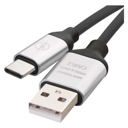 Levně EMOS SM7025BL USB kabel 2.0 A/M - C/M 1m černý