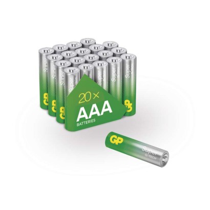 Levně Alkalická baterie GP Super Alkaline AAA (LR03), 20 ks