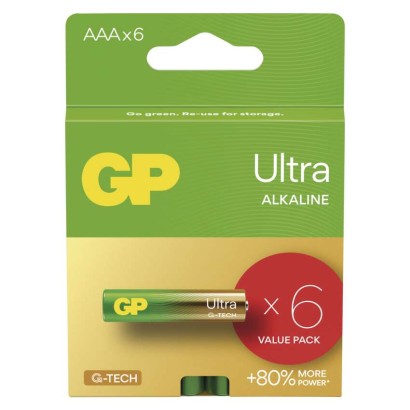 Levně Alkalická baterie GP Ultra AAA (LR03), 6 ks