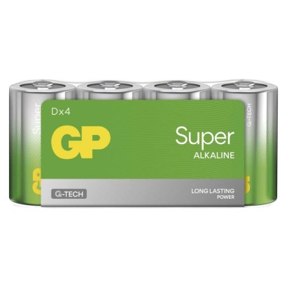Levně Alkalická baterie GP Super D (LR20), 4 ks