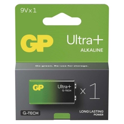 Levně Alkalická baterie GP Ultra Plus 9V (6LR61), 1 ks