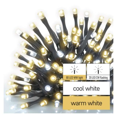 Levně EMOS D1AN02 Standard LED spoj. vánoční řetěz blikající, 10m