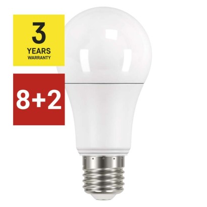 Levně EMOS LED žárovka Classic A60 E27 10,5W teplá bílá 8+2 zdarma