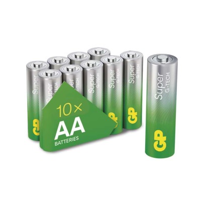 Alkalická baterie GP Super AA (LR6), 10 ks