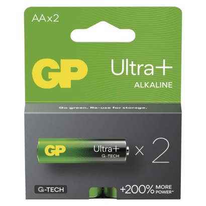 Alkalická baterie GP Ultra Plus AA (LR6), 2 ks