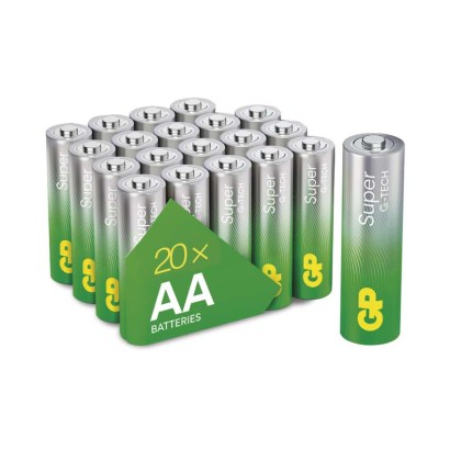 Alkalická baterie GP Super AA (LR6), 20 ks