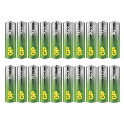 Alkalická baterie GP Super AA (LR6), 20 ks