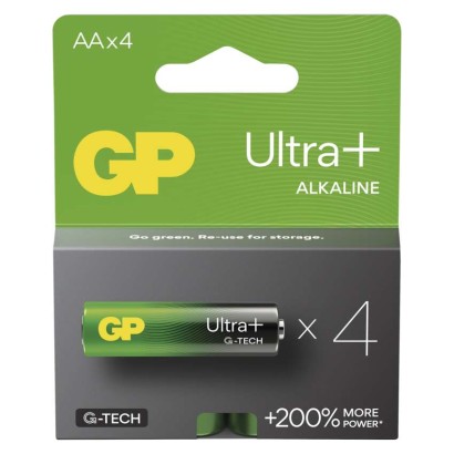 GP alkalická baterie ULTRA PLUS AA (LR6) 4PP MB