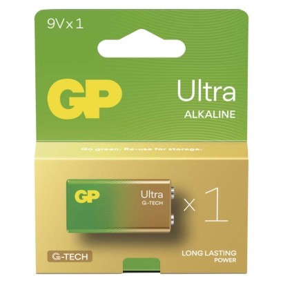 GP alkalická baterie ULTRA 9V (6LR61) 1PP