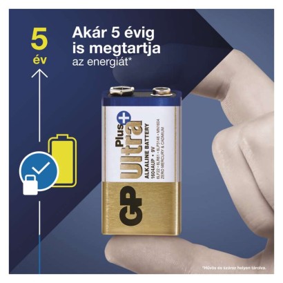 GP Ultra Plus Alkáli elem 9V 1db/bliszter