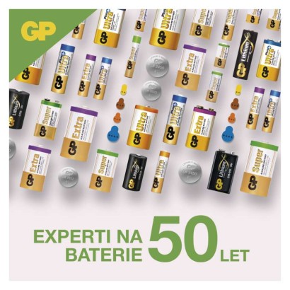 Alkalická knoflíková baterie GP A76F (LR44) - 8 + 2 zdarma