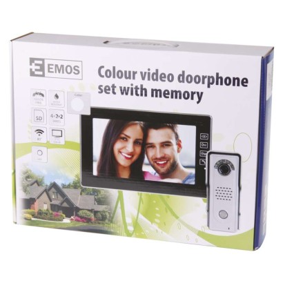 Domácí videovrátnik EMOS s pamäťou, farebná sada, H1019