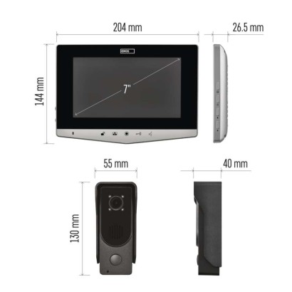 Sada videovrátnika EMOS EM-05R s ukladaním snímkov