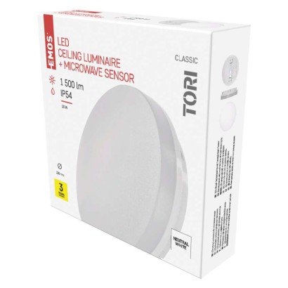 EMOS ZM4328 LED svítidlo TORI 22 cm 15 W neutr. bílá, IP54