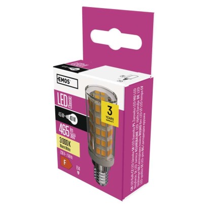 EMOS LED žárovka Classic JC E14 4,5W teplá bílá