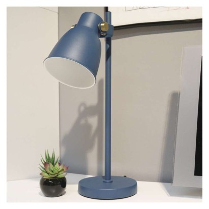 EMOS Z7621BL Stolní lampa JULIAN na žárovku E27, modrá