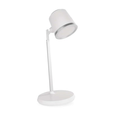 LED stolní lampa ABBIE, nabíjecí, bílá