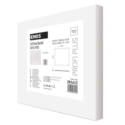 EMOS ZR1612 LED panel 60×60, čtverc. vestavný bílý, 34W n.b.