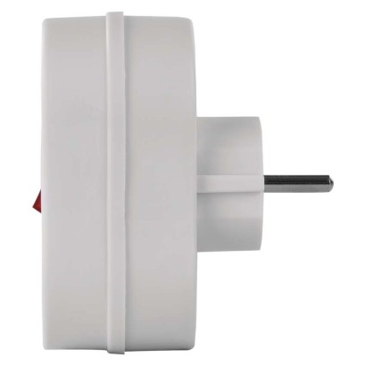 Lülitiga mitmikpistikupesa, 2x ümar