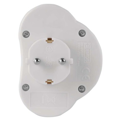 Lülitiga mitmikpistikupesa, 2x ümar