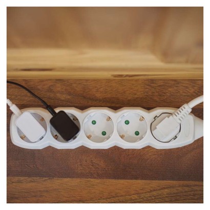 Ilgintuvas 1,5 m / 5 lizdai / baltas / PVC / 1 mm2  