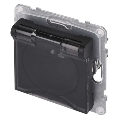 Legrand Suno zásuvka jednonásobná, IP44, černá