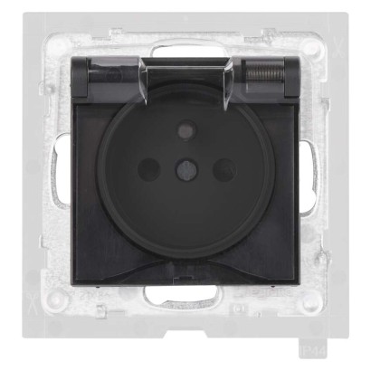 Legrand Suno zásuvka jednonásobná, IP44, černá