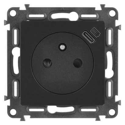 Legrand Valena Life zásuvka, USB-C, čierna