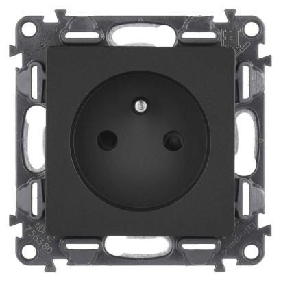 Legrand Valena Life zásuvka jednonásobná, černá