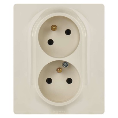 Legrand Niloé zásuvka dvojnásobná, béžová