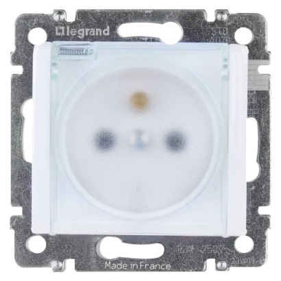Legrand Valena zásuvka jednonásobná, IP44, bílá