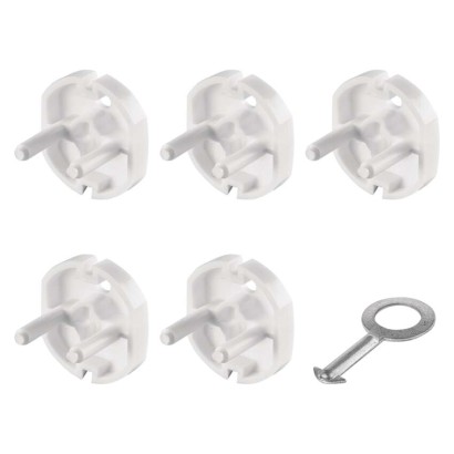 Záslepka do zásuvky bezpečnostní, 5 ks + klíč