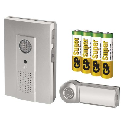 Mājas bezvadu durvju zvans P5712 izmantošanai ar 3x AA + bezmaksas akumulatori