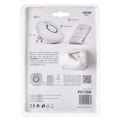 Vezeték nélküli csengő P5718W