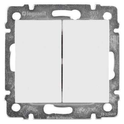 Legrand Valena vypínač dvojitý striedavý č. 6+6