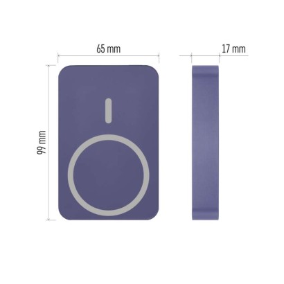 Power bank EMOS WI 1046, 10 000 mAh, 20 W+Wireless, modrá