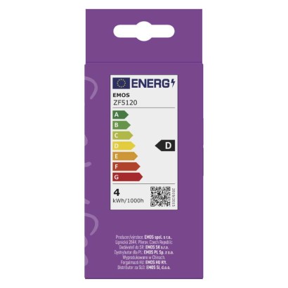 LED žárovka Filament A60 / E27 / 3,4 W (40 W) / 470 lm / teplá bílá