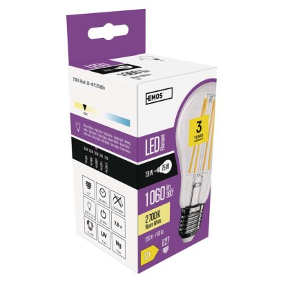 Żarówka LED Filament A60 / E27 / 7,8W (75W) / 1060 lm / ciepła biel