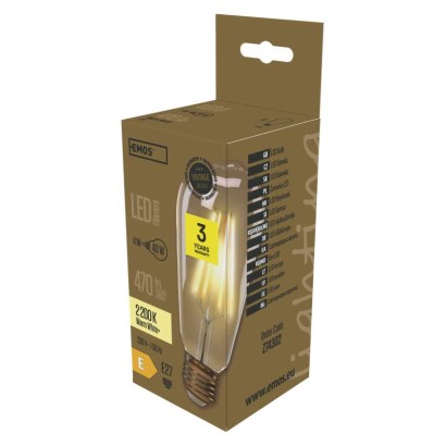 LED spuldze vintāžas ST64 / E27 / 4 W (40 W) / 470 lm / silti balta