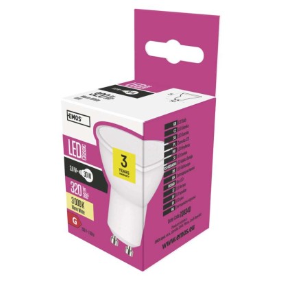 LED žárovka Classic MR16 / GU10 / 3,8 W (30 W) / 320 lm / teplá bílá