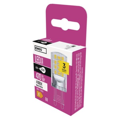 LED spuldze Classic JC / G9 / 4 W (40 W) / 470 lm / neitrāli balta