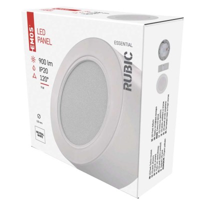 LED lampa RUBIC, 12 cm, 9 W, neitrāli balta
