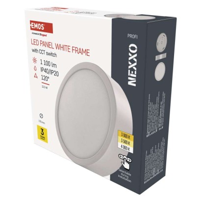 LED lampa NEXXO, balta, 17 cm, 12,5 W, silti/neitrāli balta