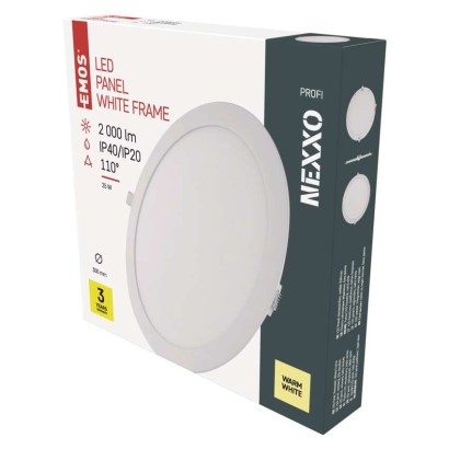 LED gaismeklis NEXXO, balts, 30 cm, 25 W, silti balts