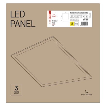 LED panel MAXXO 60 x 60 cm, 40 W, 4400 lm, neutrální bílá