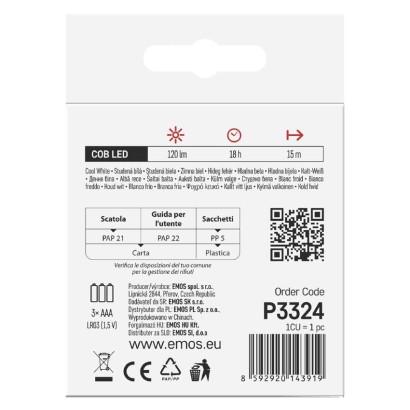 EMOS LED éjjeli fény mozgásérzékelővel