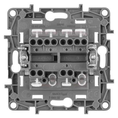 Legrand Niloé přepínač dvojitý střídavý č. 6+6, bílý